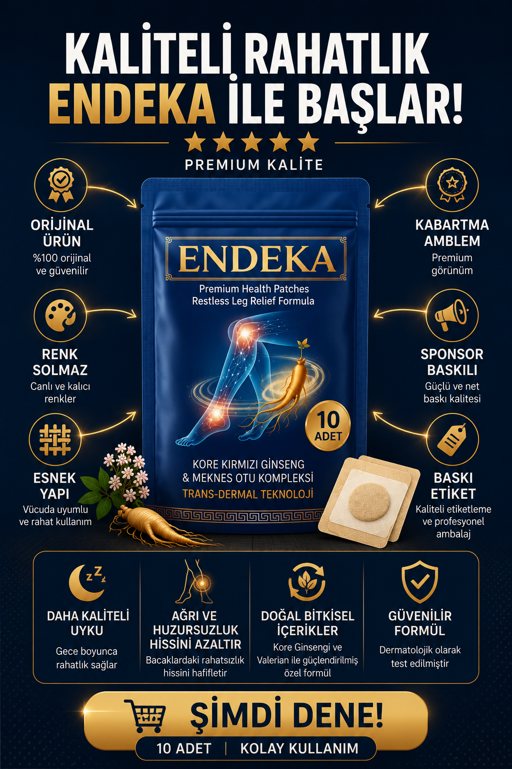 Endeka premium kalite ve güvenilir formül görseli