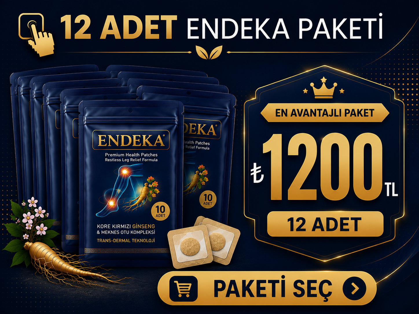 12 Adet Endeka paketi 1200 TL